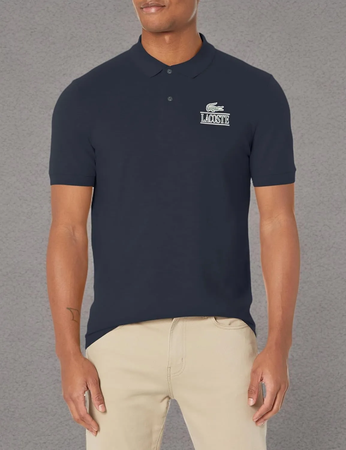 Lacoste Men's Short Sleeve Croc Graphic Polo Shirt