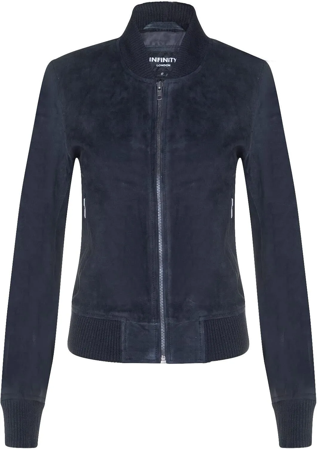 Ladies Goat Suede Bomber Genuine Leather MA-1 Varsity Retro Jacket