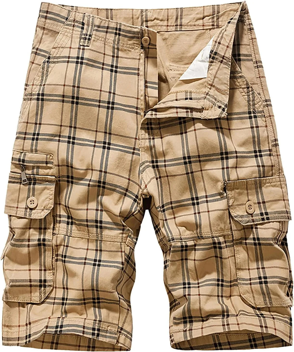 LCMTWX Mens Work Shorts Waist Pant Short Cargo Pant Solid Splice Pocket Drawstring Shorts Fashion Mens Shorts 10 Inch Mens