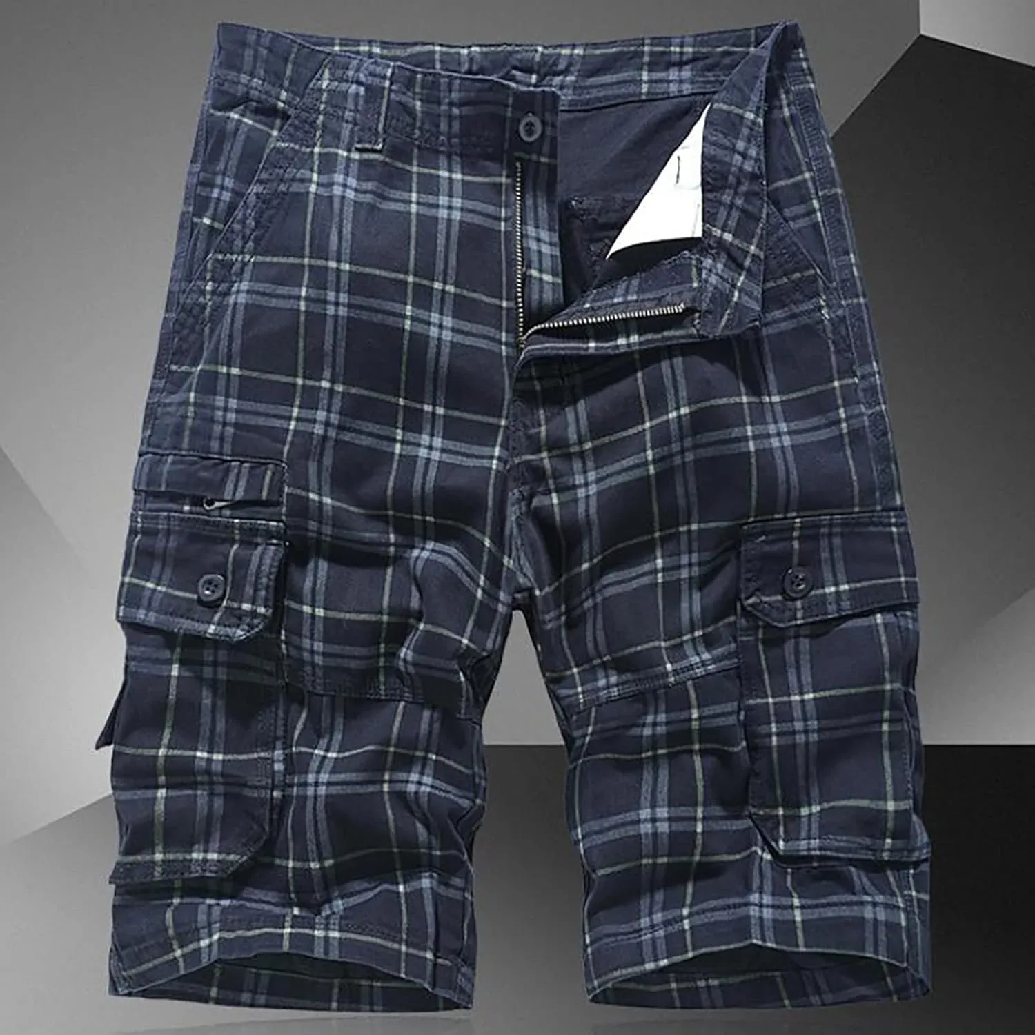 LCMTWX Mens Work Shorts Waist Pant Short Cargo Pant Solid Splice Pocket Drawstring Shorts Fashion Mens Shorts 10 Inch Mens