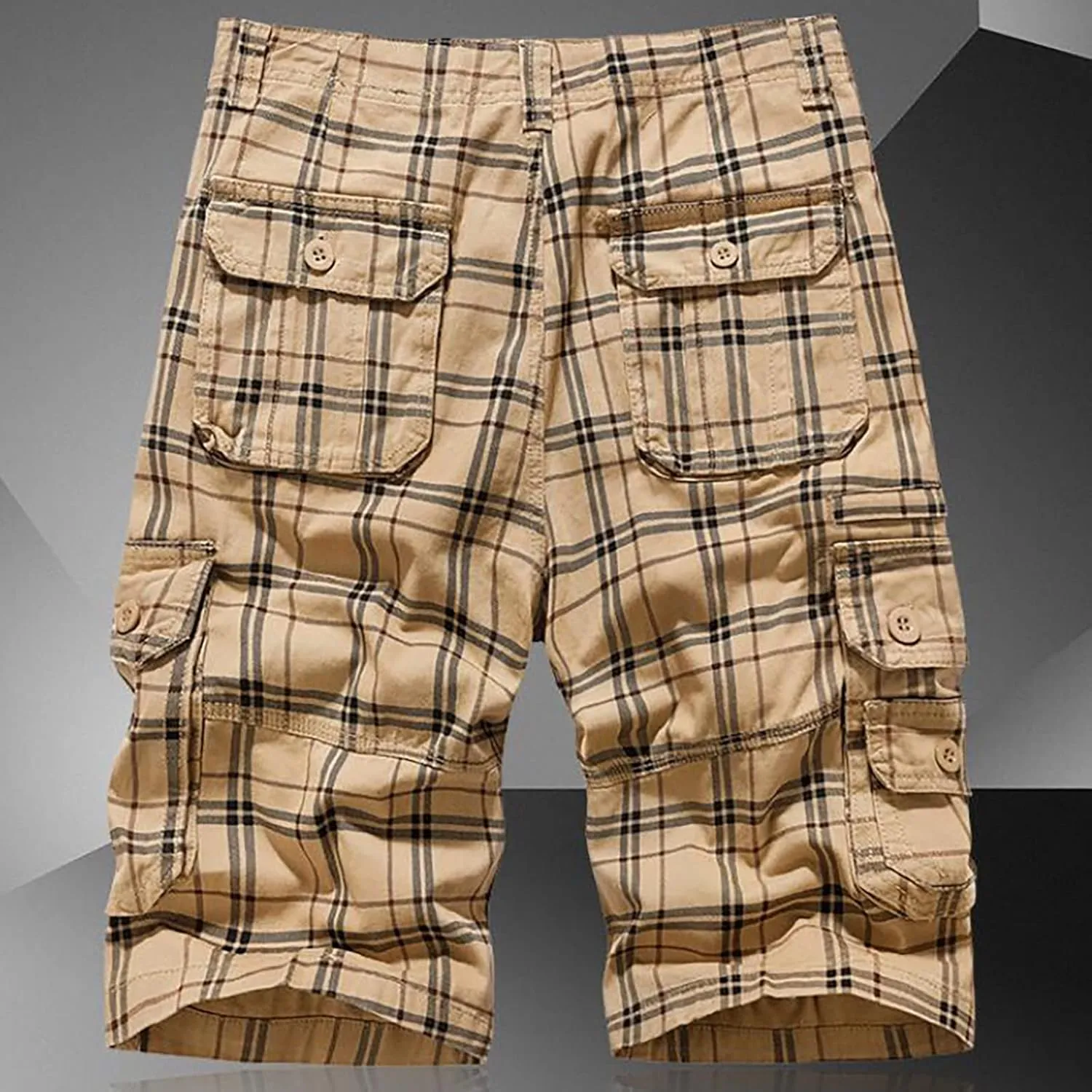 LCMTWX Mens Work Shorts Waist Pant Short Cargo Pant Solid Splice Pocket Drawstring Shorts Fashion Mens Shorts 10 Inch Mens