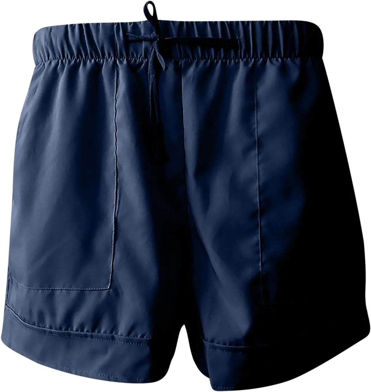 Linen Shorts for Women Plus Size Casual Loose Elastic Drawstring Summer Beach Bermuda Shorts with Pocket