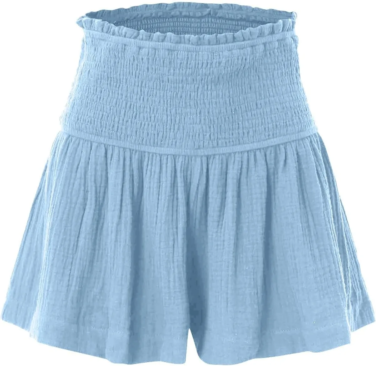 Linen Shorts for Women Summer High Waisted Flowy Pleated Pull on Shorts Stylish Comfortable Lightweight Casual Short
