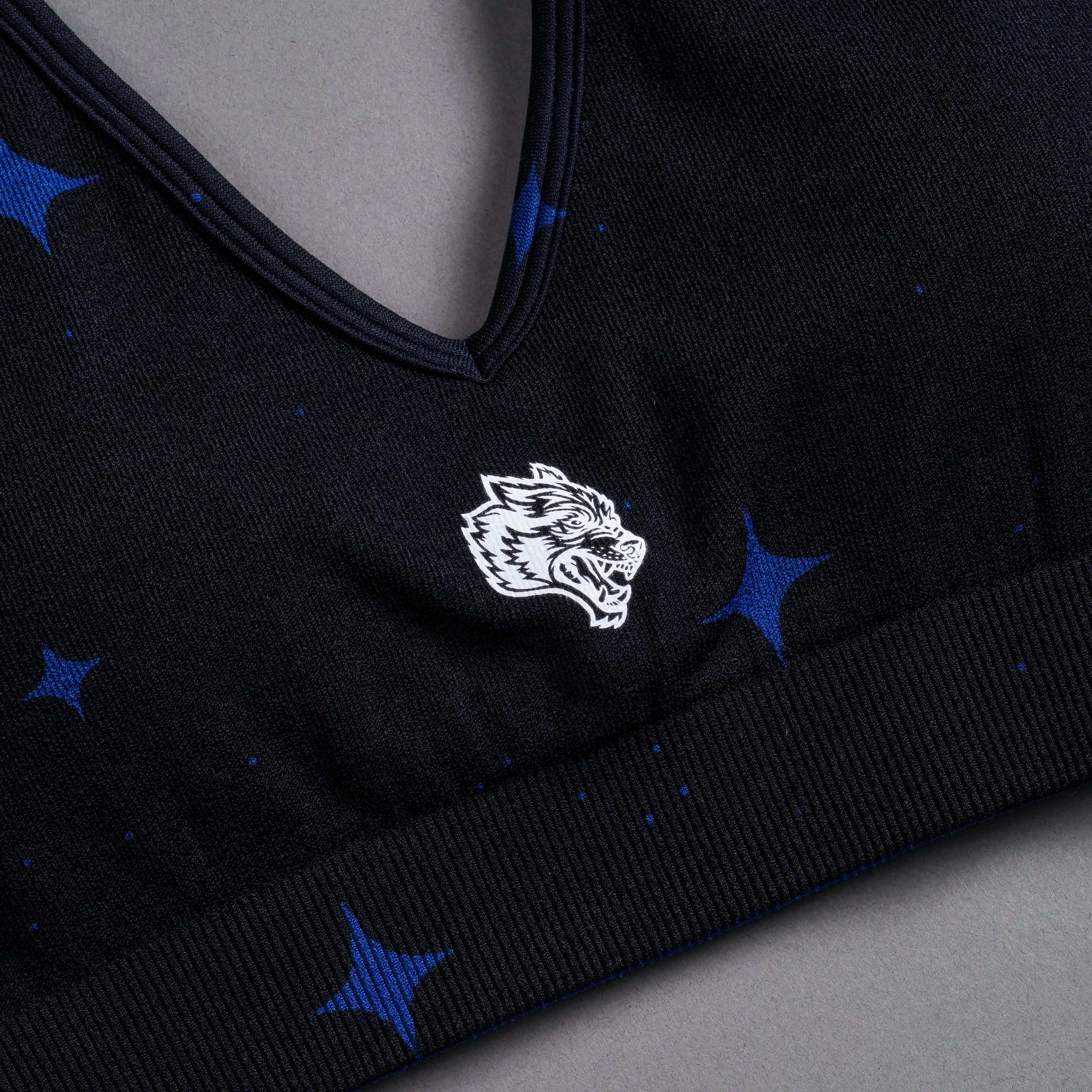 Lone "Everson Seamless" Halter Bra in Darc Cobalt Starry Night