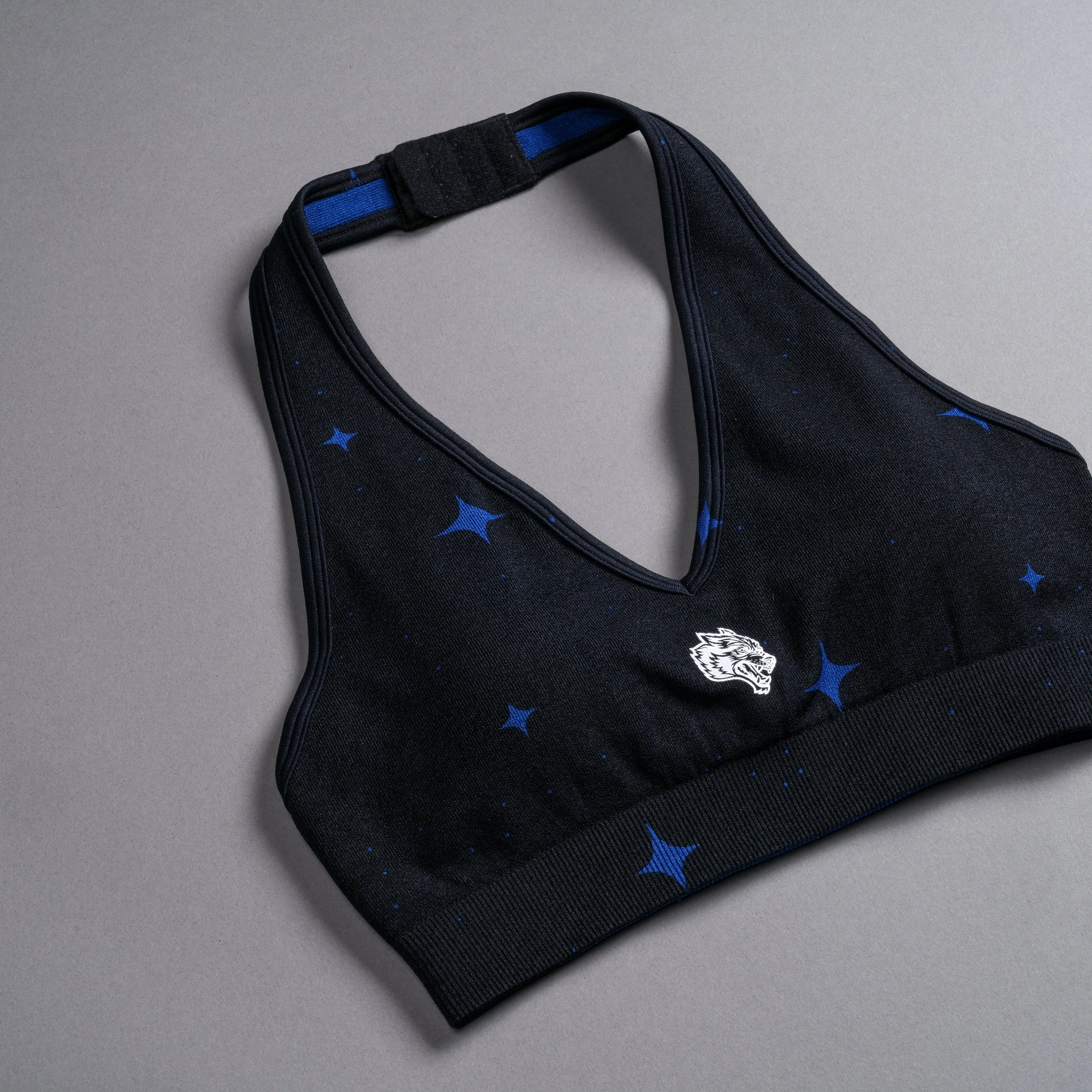 Lone "Everson Seamless" Halter Bra in Darc Cobalt Starry Night