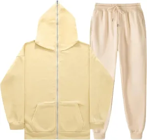 Lounge Sets for Women 2024 Long Sleeve V Neck Y2K Half Zip 2 Piece Fashion 2024 Trendy Pajamas Sets