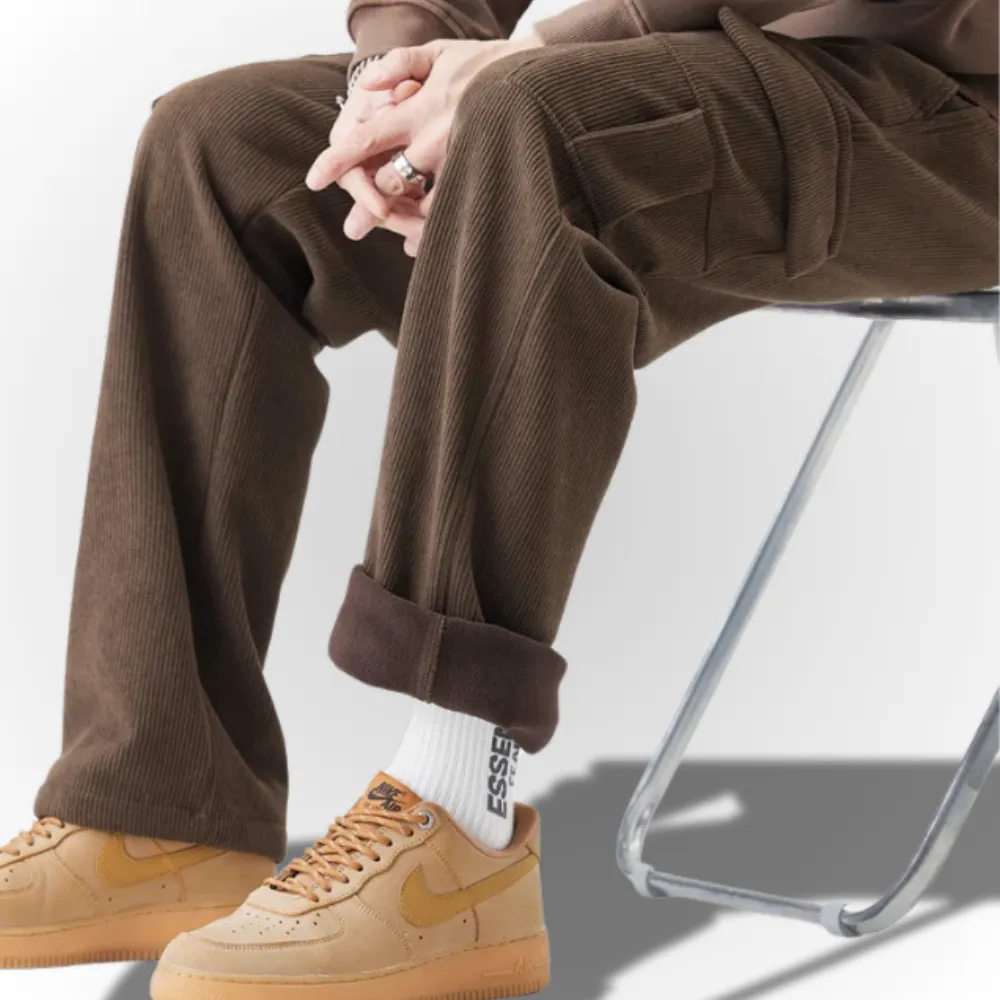 Luca - Woolen Corduroy Cargo Pants