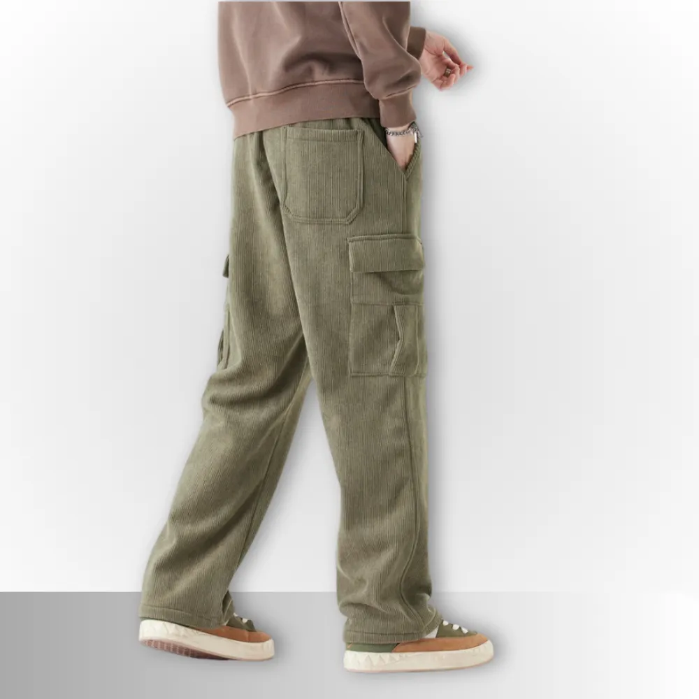 Luca - Woolen Corduroy Cargo Pants