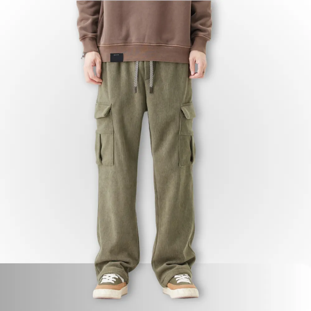 Luca - Woolen Corduroy Cargo Pants