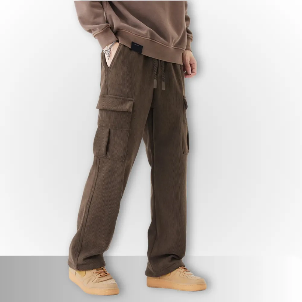 Luca - Woolen Corduroy Cargo Pants