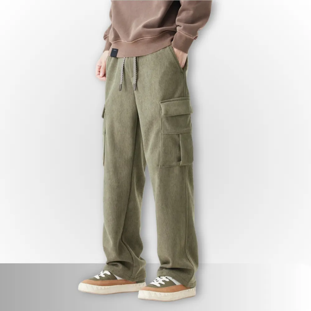 Luca - Woolen Corduroy Cargo Pants
