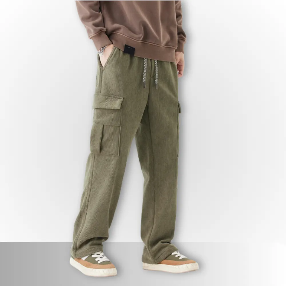 Luca - Woolen Corduroy Cargo Pants