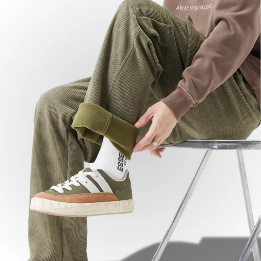 Luca - Woolen Corduroy Cargo Pants