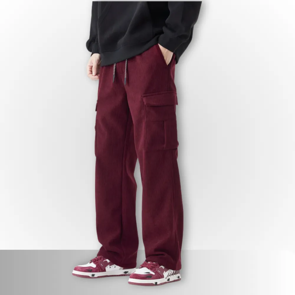 Luca - Woolen Corduroy Cargo Pants