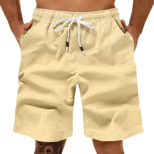 Men Beach Shorts Work Shorts Fashion Slim Five Minute Pants Beach Shorts Men's Cotton Blend Shorts Short for Mens