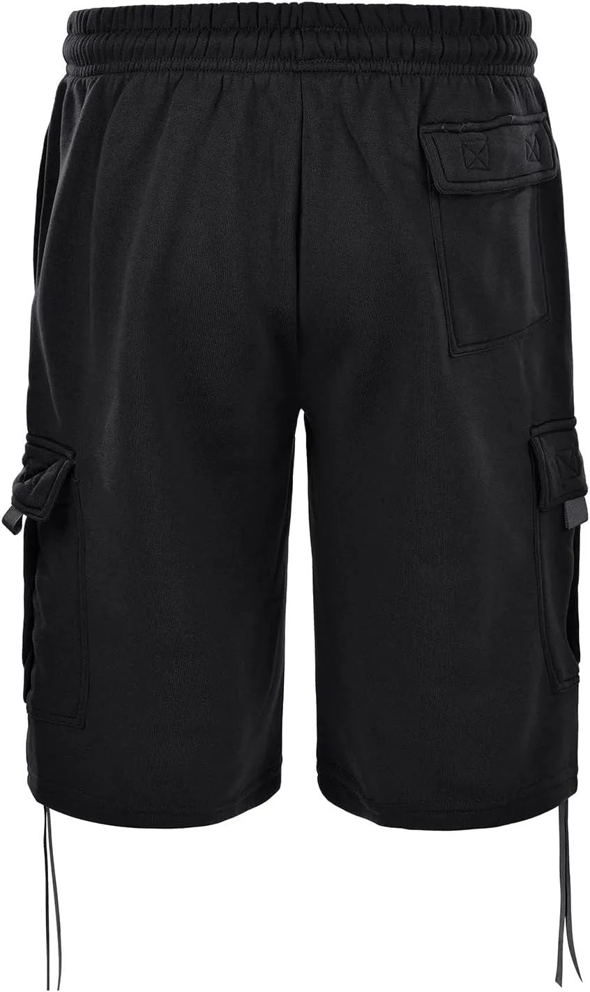 Men Cargo Shorts and Pants Leisure Color Fashion Men's Solid Summer Men's pants Chores Para Hombre Men's Cargo Black