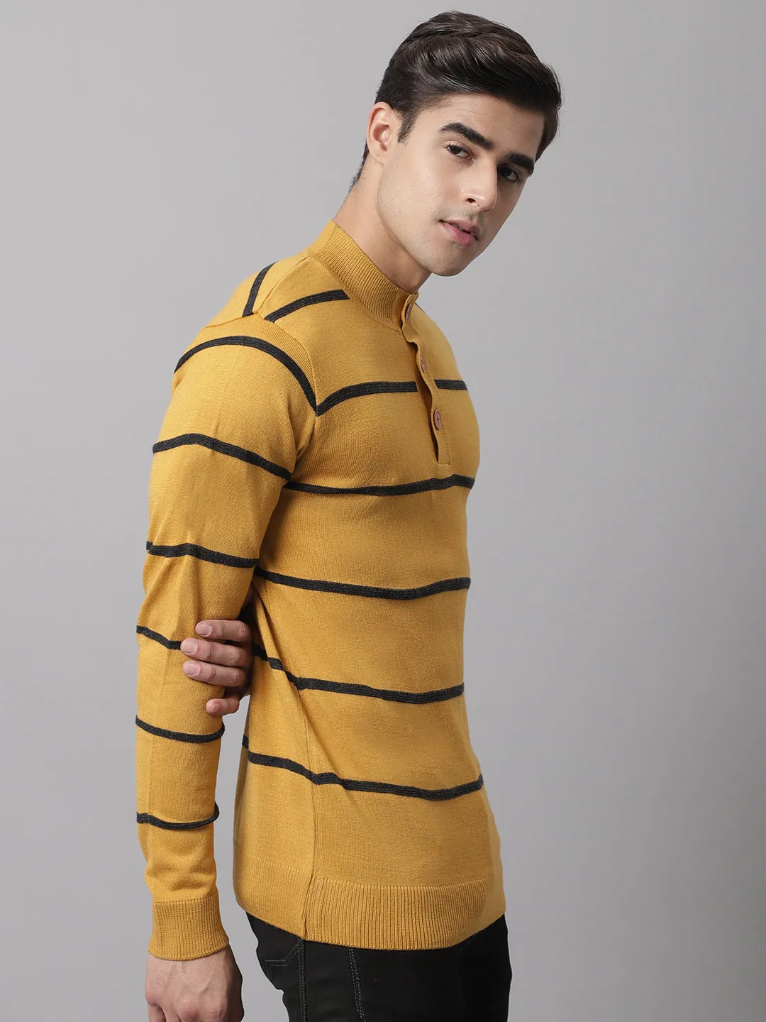 Men Mustard Sweater
