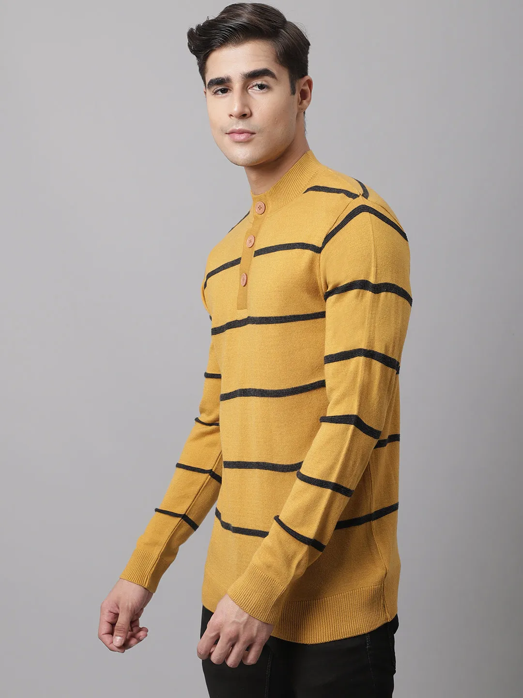 Men Mustard Sweater