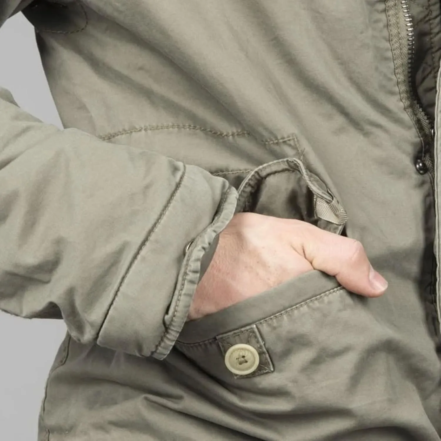 Men Sherpa-Lined Military