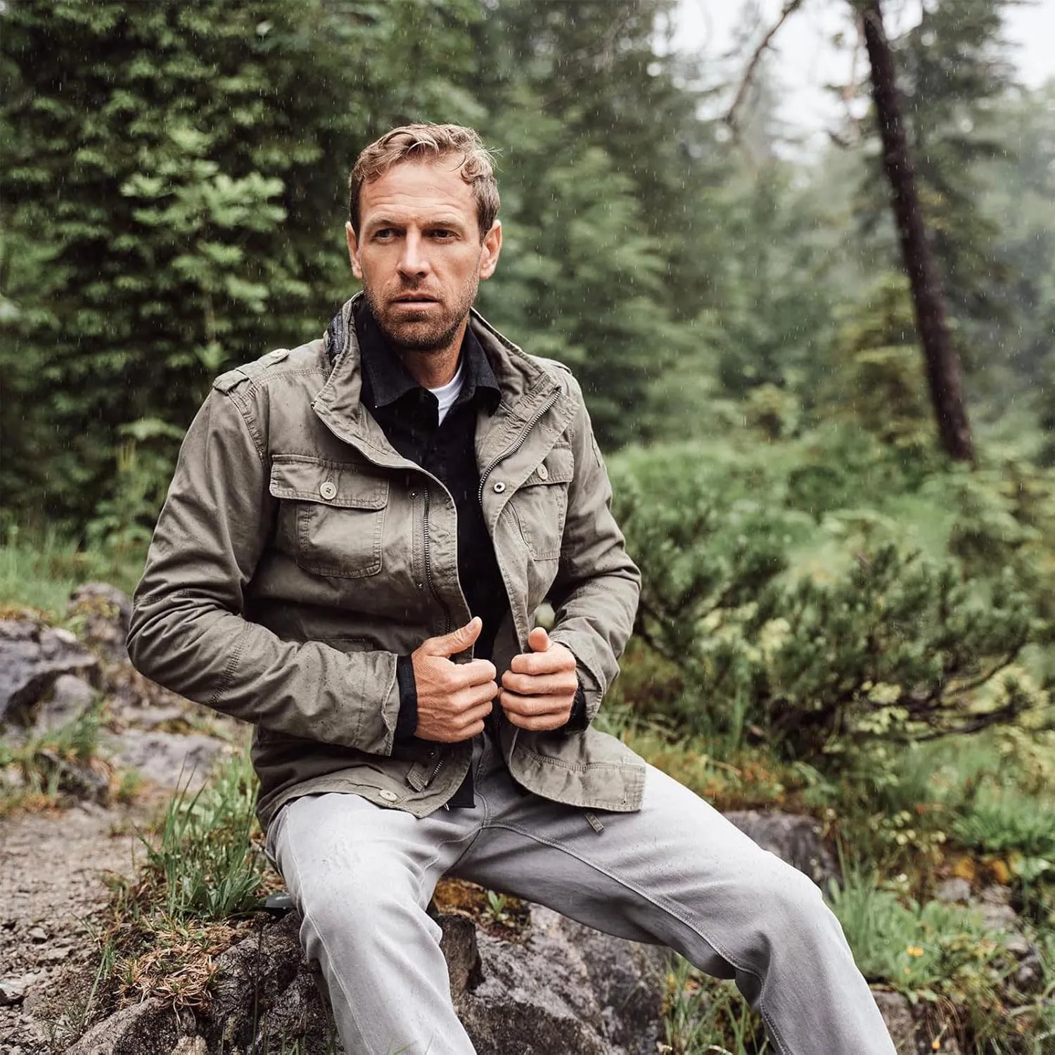 Men Sherpa-Lined Military