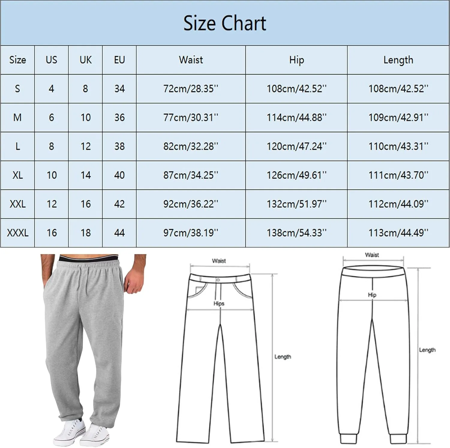 Men's Athletic Pants Rope Loose Waist Joggers Pants, Solid Color Pocket Trousers Loose Sports Workout Trousers