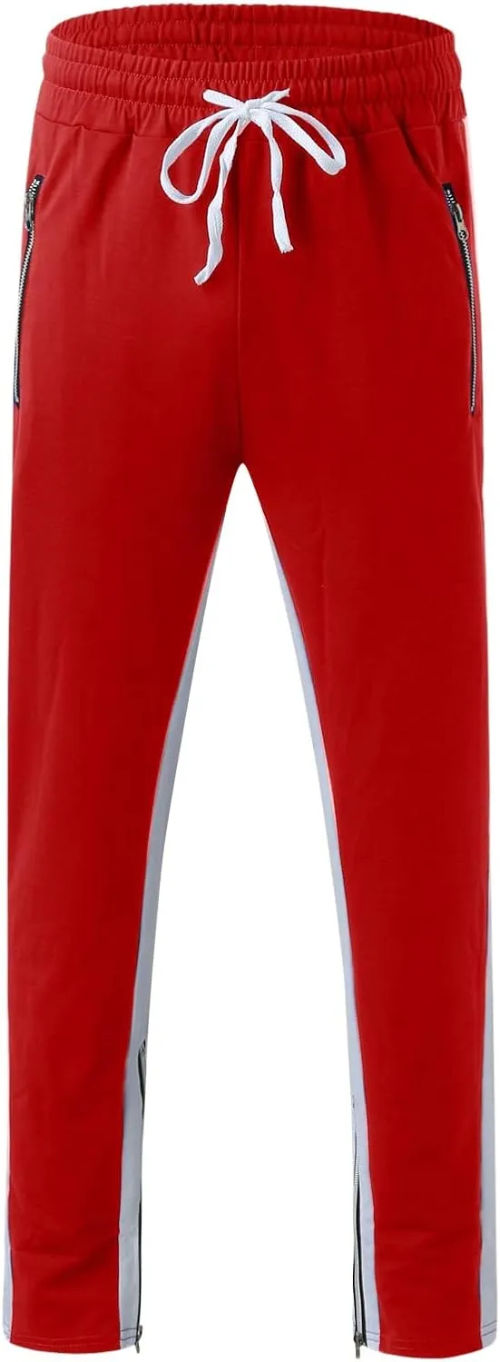 Mens Autumn Winter Cargo Joggers Stretch Pants Casual Twill Cotton Elastic Drawstring Outdoor Hiking Sweatpants