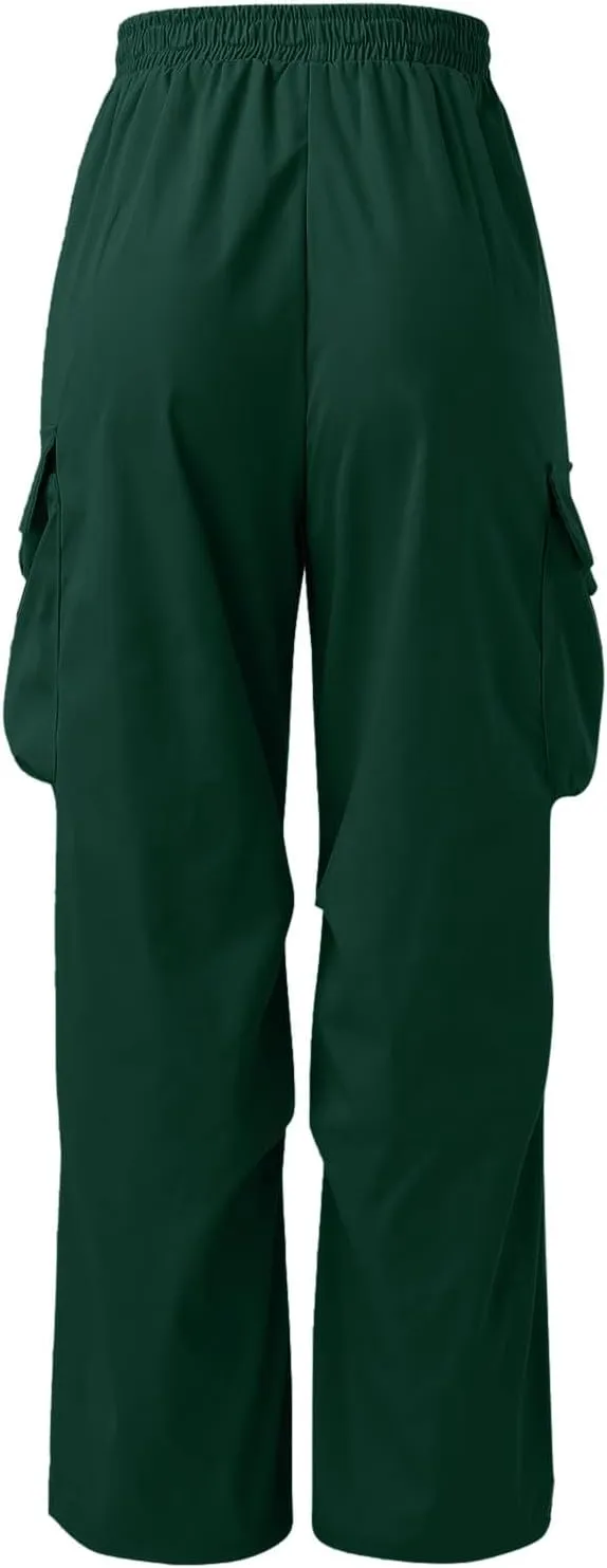 Mens Cargo Pant Elastic Waist Work Pant Multi Pockets Casual Stretchy Outdoor Pants