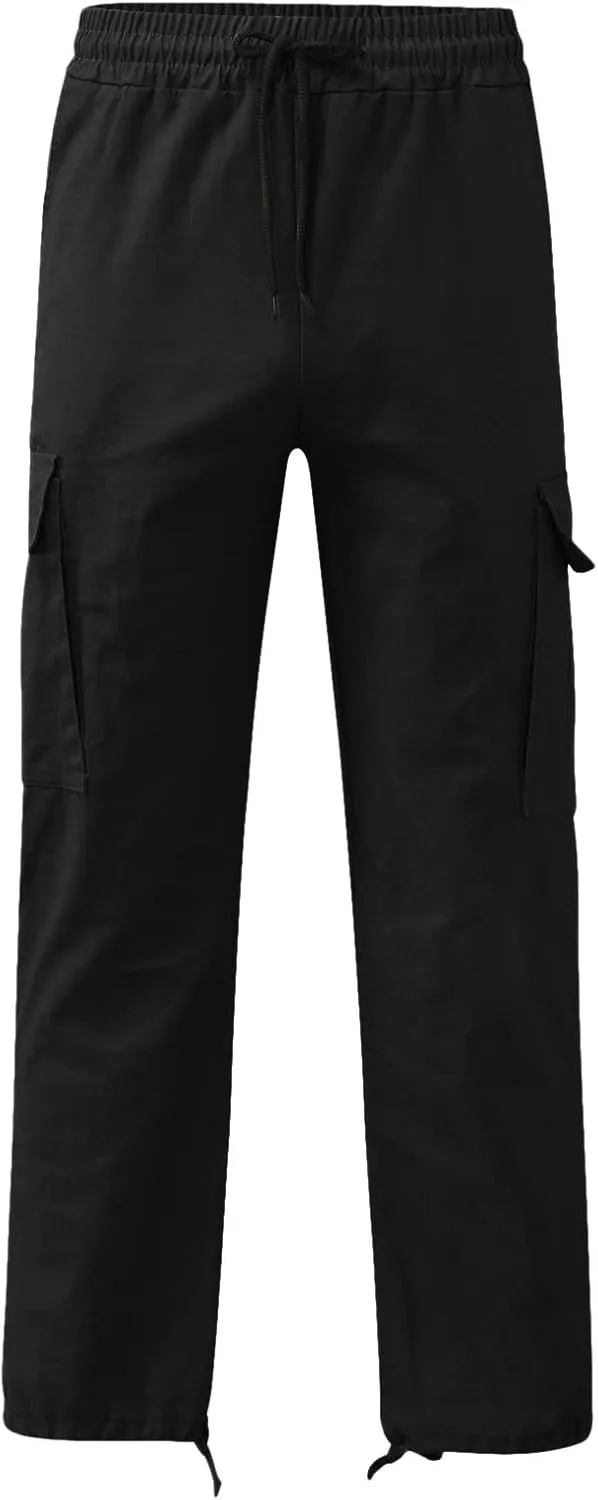 Men's Casual Cargo Pants Loose Loose Fit Hiking Trousers Athletic Pants Outdoor Wearing Pants with Pockets Joggers