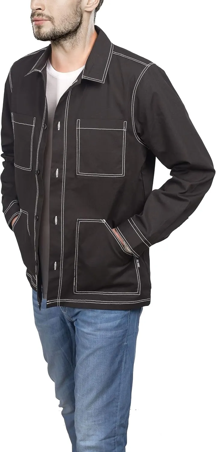 Mens Casual Lightweight Jacket Cotton Overshirts Button Down Shirt Jackets Regular & Big-tall Shacket Jacket