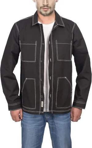 Mens Casual Lightweight Jacket Cotton Overshirts Button Down Shirt Jackets Regular & Big-tall Shacket Jacket
