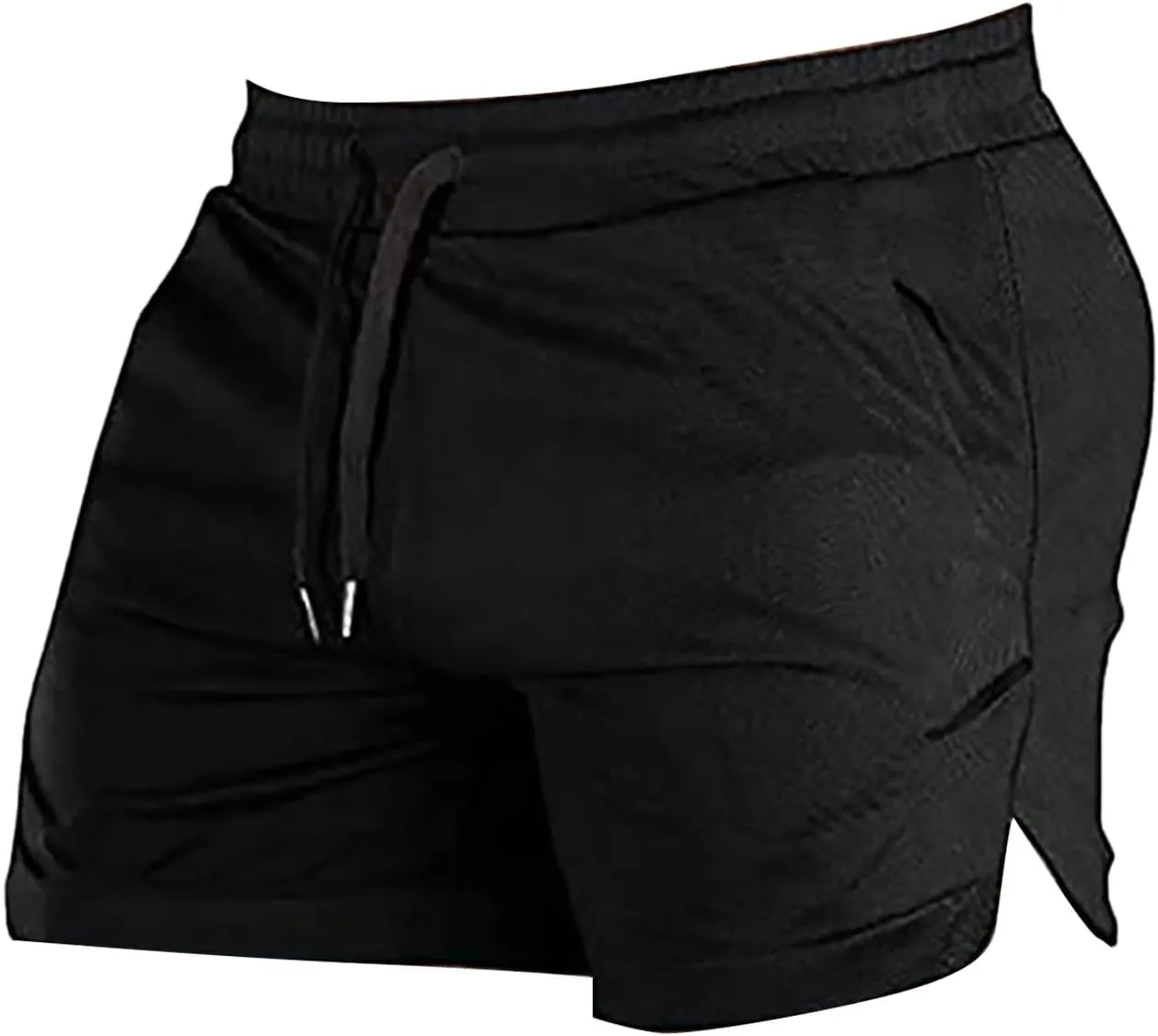 Mens Fitness Shorts Lightweight Quick Drying Combat Track Expandable Drawstring Capris Gym Bodybuilding Yoga Muscle Pant 2024