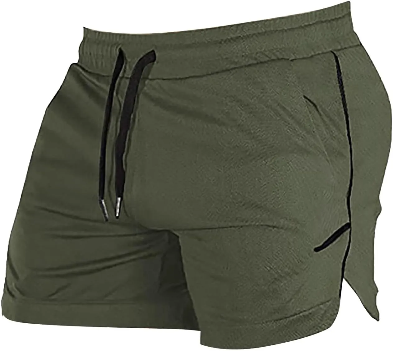 Mens Fitness Shorts Lightweight Quick Drying Combat Track Expandable Drawstring Capris Gym Bodybuilding Yoga Muscle Pant 2024