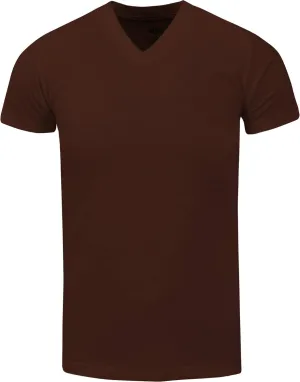 Men's Heavyweight Cotton T Shirt  Basic 6.2 Ounce Short Sleeve V Neck Plain Tee Top Tshirts Regular Big and Tall Size