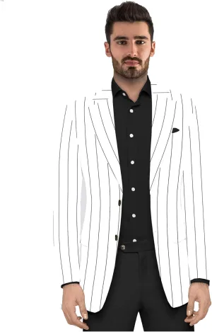 Men's Printed Blazer 2 Button Long Sleeve Regular Fit Suit Jacket Business Lightweight Casual Sport Coat