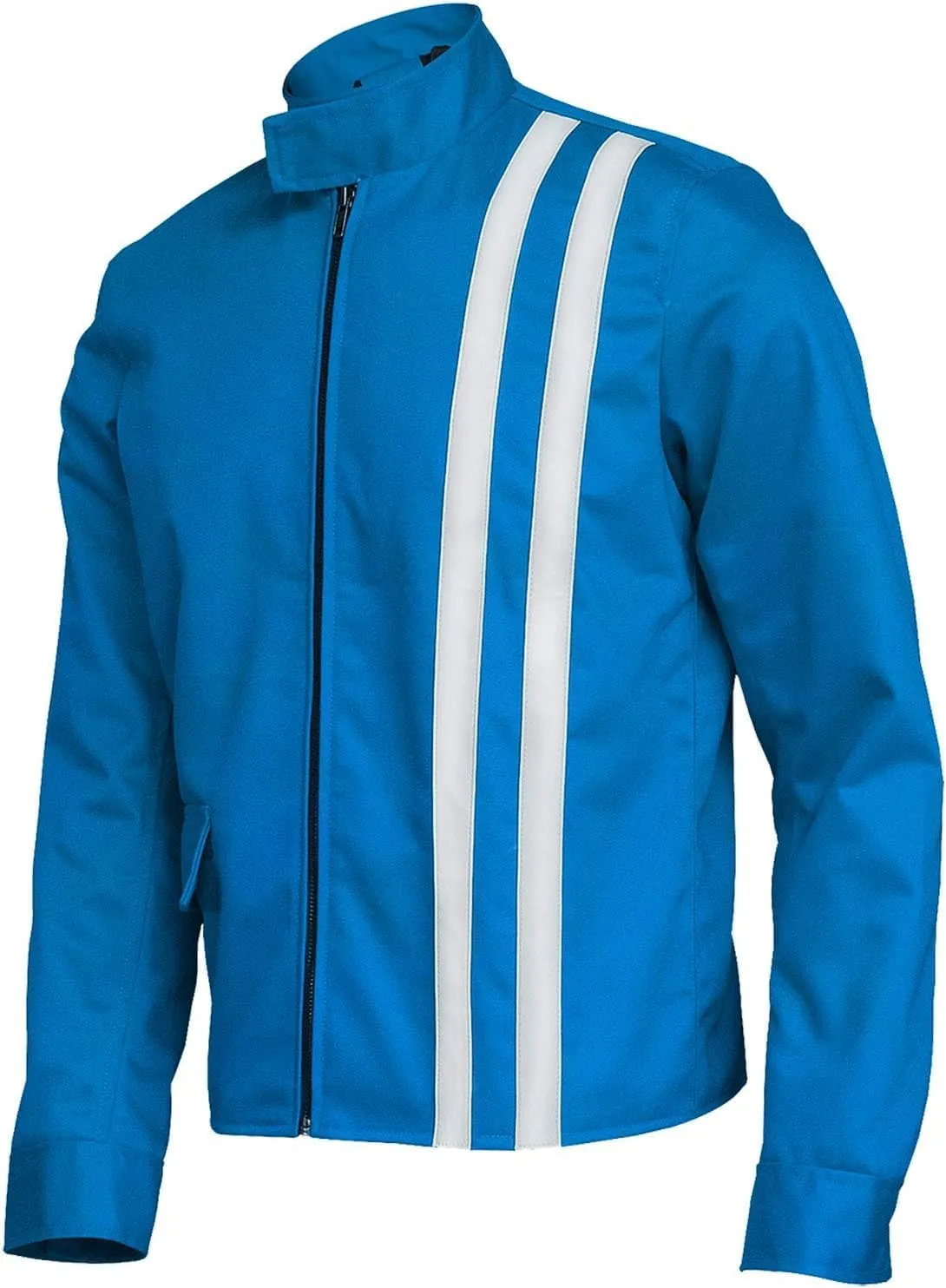 Mens Speed Racer Movie Retro Classic Stripes Motorcycle Jacket - Steve Cotton Biker Jacket Men