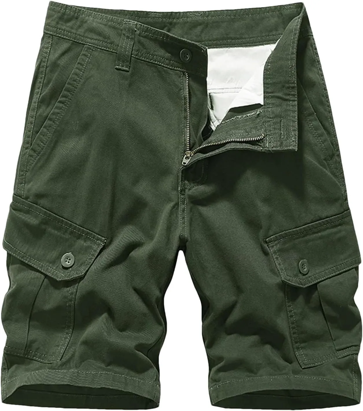 Men's Straight Leg Sports Cargo Shorts Summer Cotton Outdoor Slim Fit Shorts