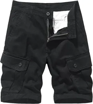 Men's Straight Leg Sports Cargo Shorts Summer Cotton Outdoor Slim Fit Shorts