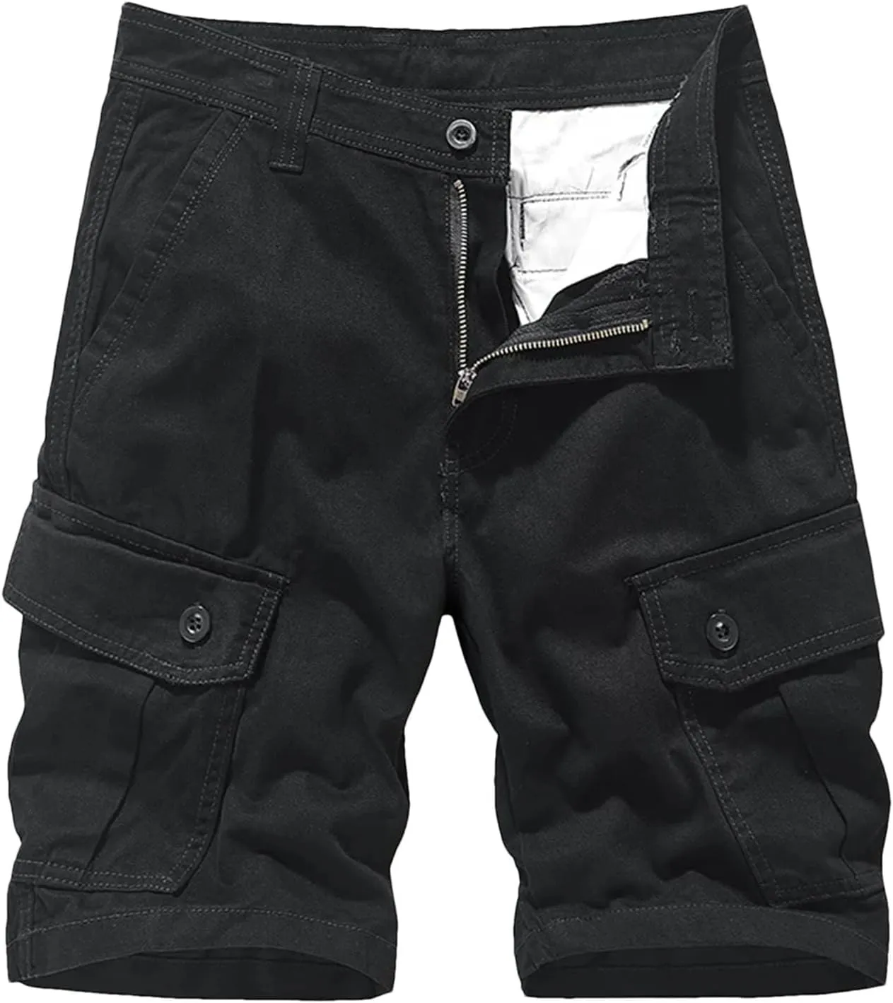 Men's Straight Leg Sports Cargo Shorts Summer Cotton Outdoor Slim Fit Shorts