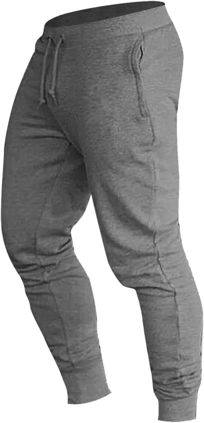 Mens Sweatpants Joggers Tapered Slim Fit Drawstring Casual Athletic Pants Traning Running Workout Track Trousers