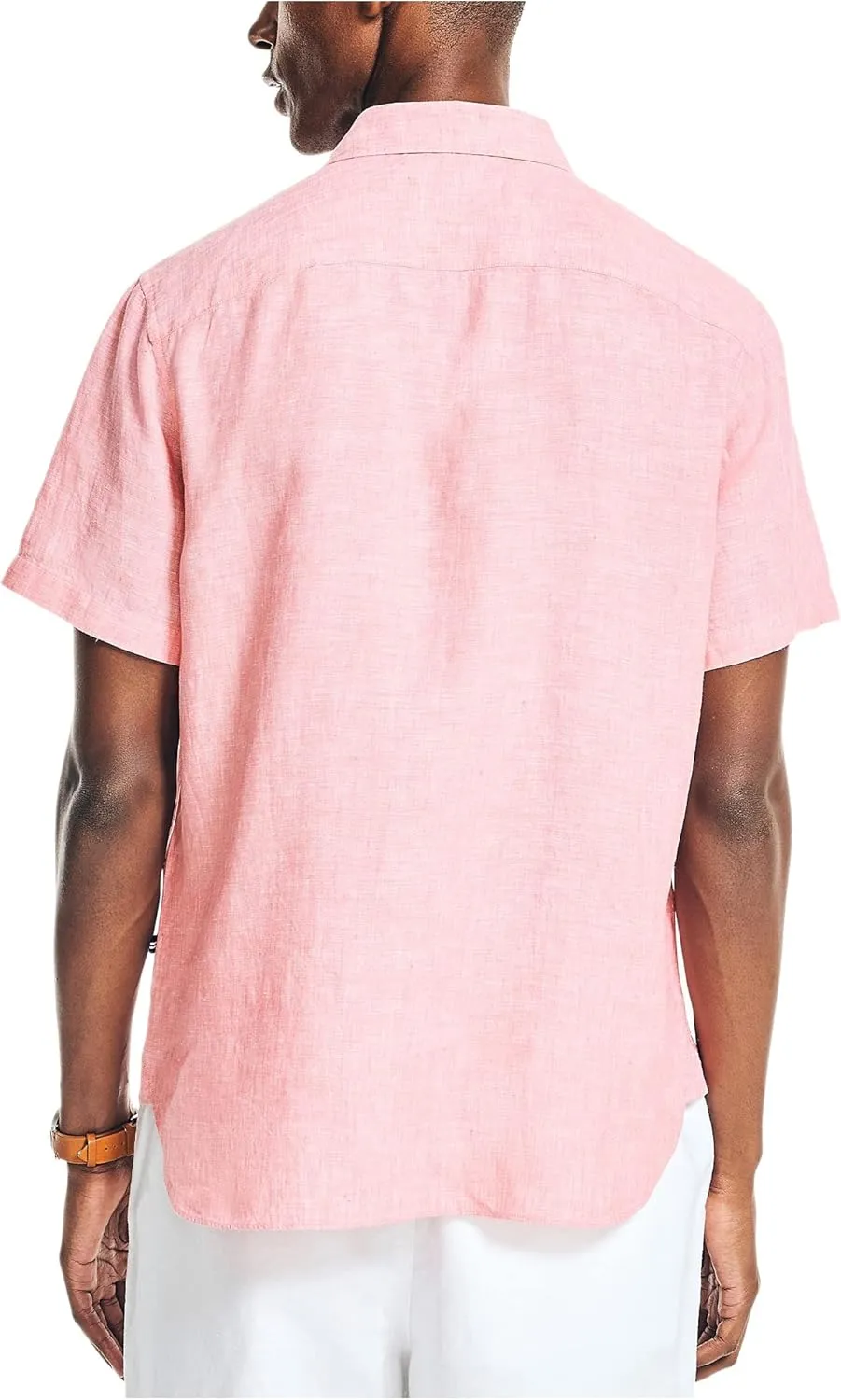 Nautica Men's Sustainably Crafted Linen Short-Sleeve Shirt