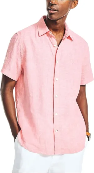 Nautica Men's Sustainably Crafted Linen Short-Sleeve Shirt