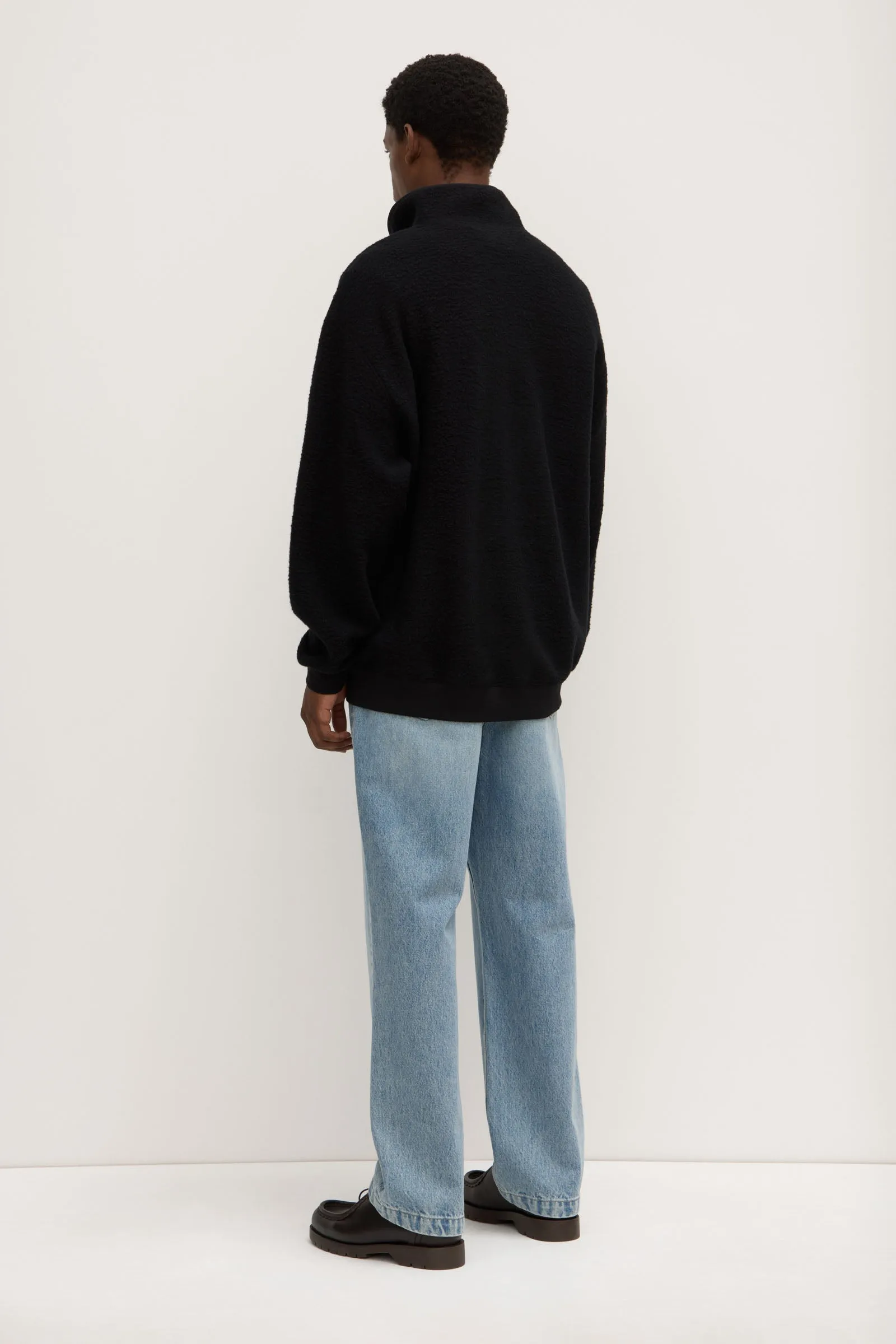 Palmer Wool Blend Funnel Neck Zip Sweat