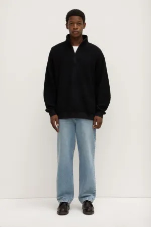 Palmer Wool Blend Funnel Neck Zip Sweat