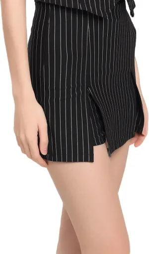Pinstripe Skorts Skirts for Women Casual Mini Length Y2K Bodycon Short Skirts 2023