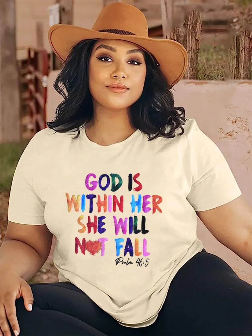 Plus Size Women Christian Shirts Waymaker Tshirt Vintage Faith Religious Gift Tee Psalm 91 Letter Print Blessed Tops(2-5X)