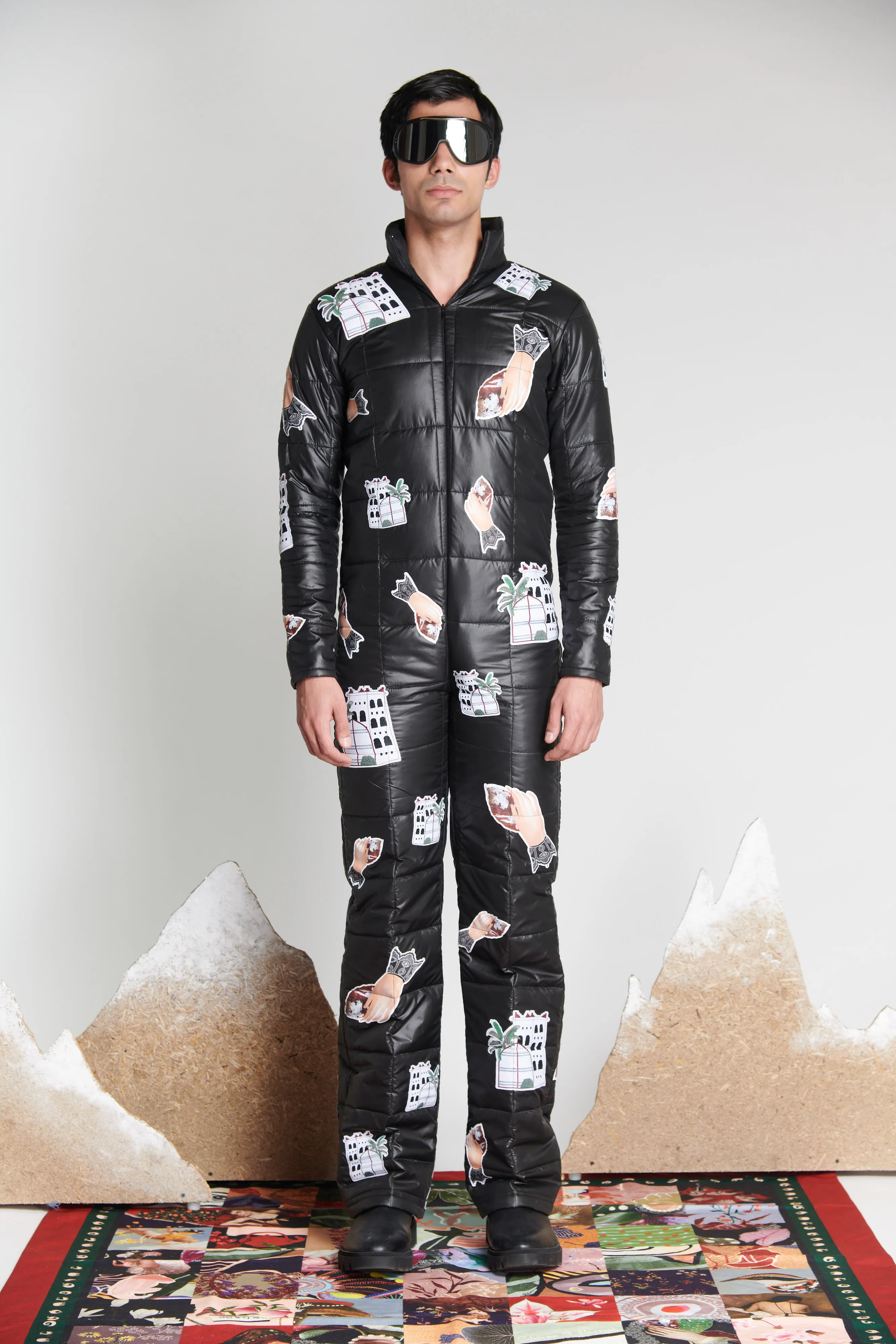 Quilted Ski Suit with Jaiscape Patches