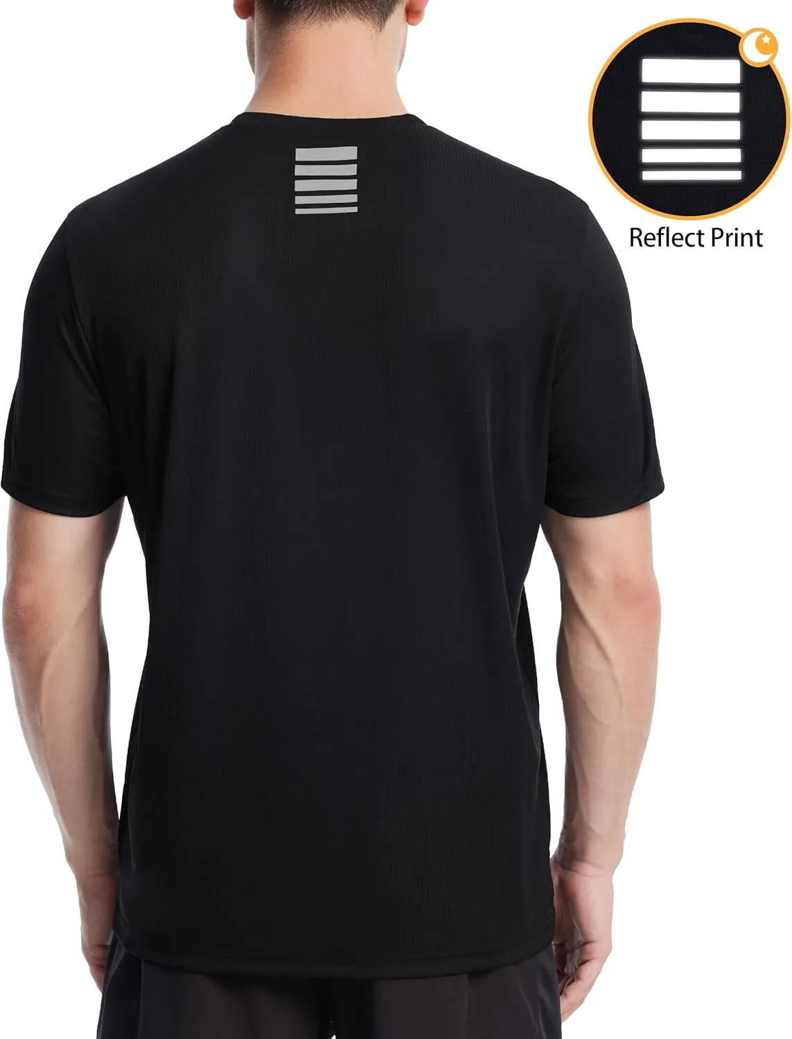 Roadbox Men's Workout Shirts Short Sleeve, Quick Dry Athletic Running T-Shirt, UPF 50  UV Sun Protection Sports Gym Tee Tops