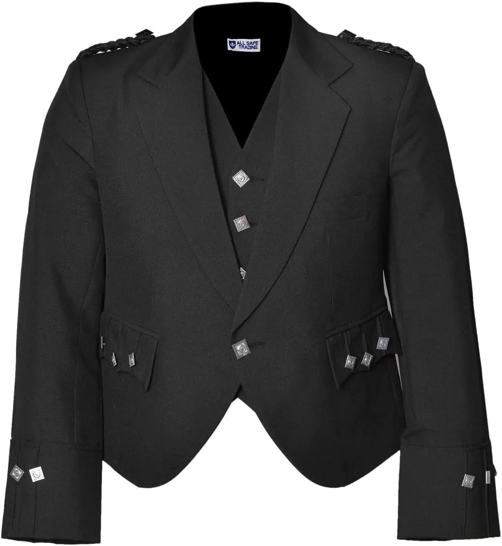 Scottish Argyle Kilt Jacket With Waistcoat/Vest