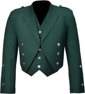 Scottish Prince Charlie Kilt Jacket with Waistcoat/Vest