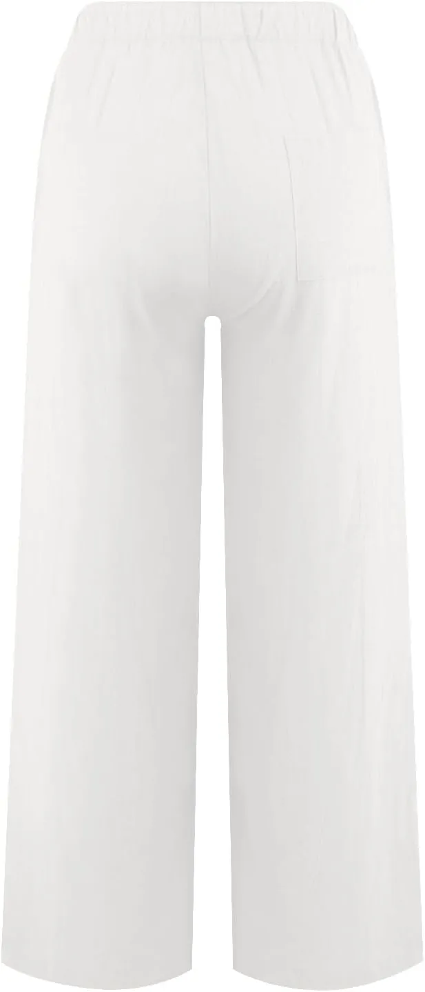sdbrld Linen Pants for Women,Women Linen Pants 2024 Summer Loose Palazzo Pants Flowy Wide Leg Boho Beach Pants with Pockets